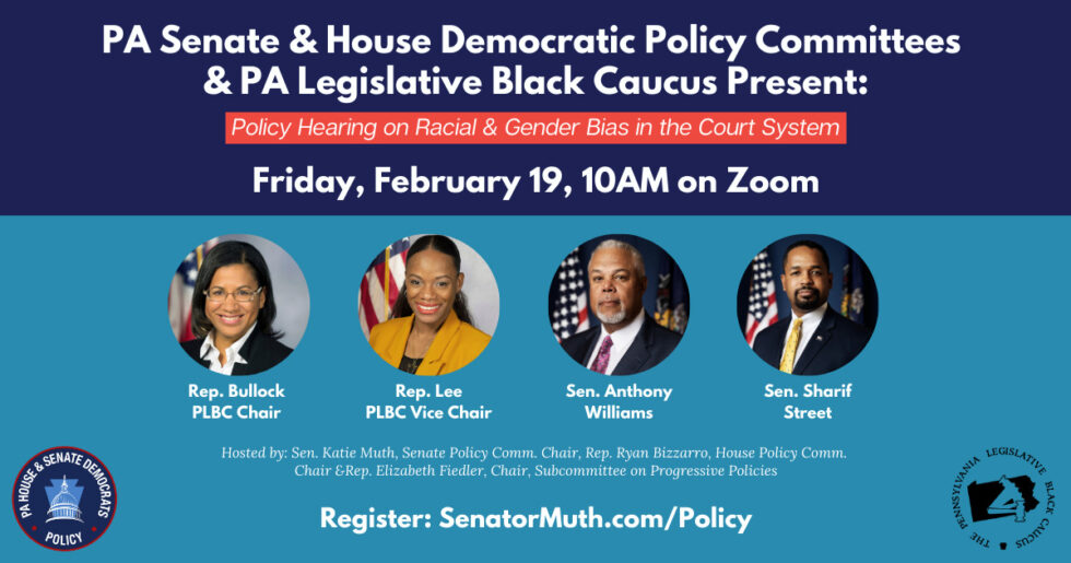 PA Senate & House Democrats Join PA Legislative Black Caucus to Hold