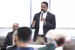 May 19, 2019: Senator Sharif Street attends one of the final stops of Lieutenant Governor John Fetterman’s listening tour on the legalization of marijuana in Philadelphia.