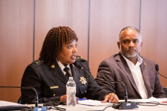 November 5, 2021: Sen. Street, in conjunction with the newly formed bicameral Crime Prevention Caucus and Philadelphia Sheriff Rochelle Bilal, held a Crime and Violence Prevention Summit at Esperanza University in North Philadelphia yesterday.  Testifiers included District Attorney Larry Krasner, Police Commissioner Danielle Outlaw, as well as representatives of community and student groups.