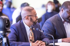November 5, 2021: Sen. Street, in conjunction with the newly formed bicameral Crime Prevention Caucus and Philadelphia Sheriff Rochelle Bilal, held a Crime and Violence Prevention Summit at Esperanza University in North Philadelphia yesterday.  Testifiers included District Attorney Larry Krasner, Police Commissioner Danielle Outlaw, as well as representatives of community and student groups.