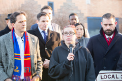 January 8, 2020: Senate Democrats stood at sunrise today with House colleagues, parents, teachers and city officials outside Carnell Elementary School to decry the continued contamination of Philadelphia schools and demand at least $170 million from the state’s Rainy Day Fund to remediate toxic schools. Carnell has been closed since mid-December due to asbestos contamination.