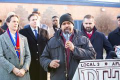 January 8, 2020: Senate Democrats stood at sunrise today with House colleagues, parents, teachers and city officials outside Carnell Elementary School to decry the continued contamination of Philadelphia schools and demand at least $170 million from the state’s Rainy Day Fund to remediate toxic schools. Carnell has been closed since mid-December due to asbestos contamination.