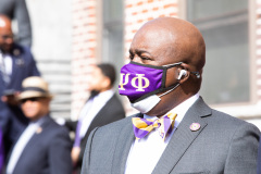 October 2, 2021: Sen. Street hosted a ceremony to unveil a new state historical marker and a street renaming to honor Dr. Oscar James Cooper who cofounded the Omega Psi Phi fraternity at Howard University.  The 101-year old fraternity was the first founded at a historically black college and Dr. Cooper went on to serve as a physician for 50 years at the North Philadelphia site.