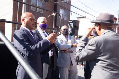 October 2, 2021: Sen. Street hosted a ceremony to unveil a new state historical marker and a street renaming to honor Dr. Oscar James Cooper who cofounded the Omega Psi Phi fraternity at Howard University.  The 101-year old fraternity was the first founded at a historically black college and Dr. Cooper went on to serve as a physician for 50 years at the North Philadelphia site.