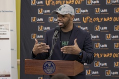 February 21, 2025 – Senator Sharif Street (PA-3) joined Mayor Cherelle Parker, Loree D. Jones-Brown, Philabundance CEO, and Quaiser Abdullah, Director of Muslim Engagement for the City of Philadelphia at the Office of Reentry Partnerships Neighborhood Resource Center/Uplift Solutions to announce the fifth annual 30-day food distribution during Ramadan that will feed 7,600 people. 