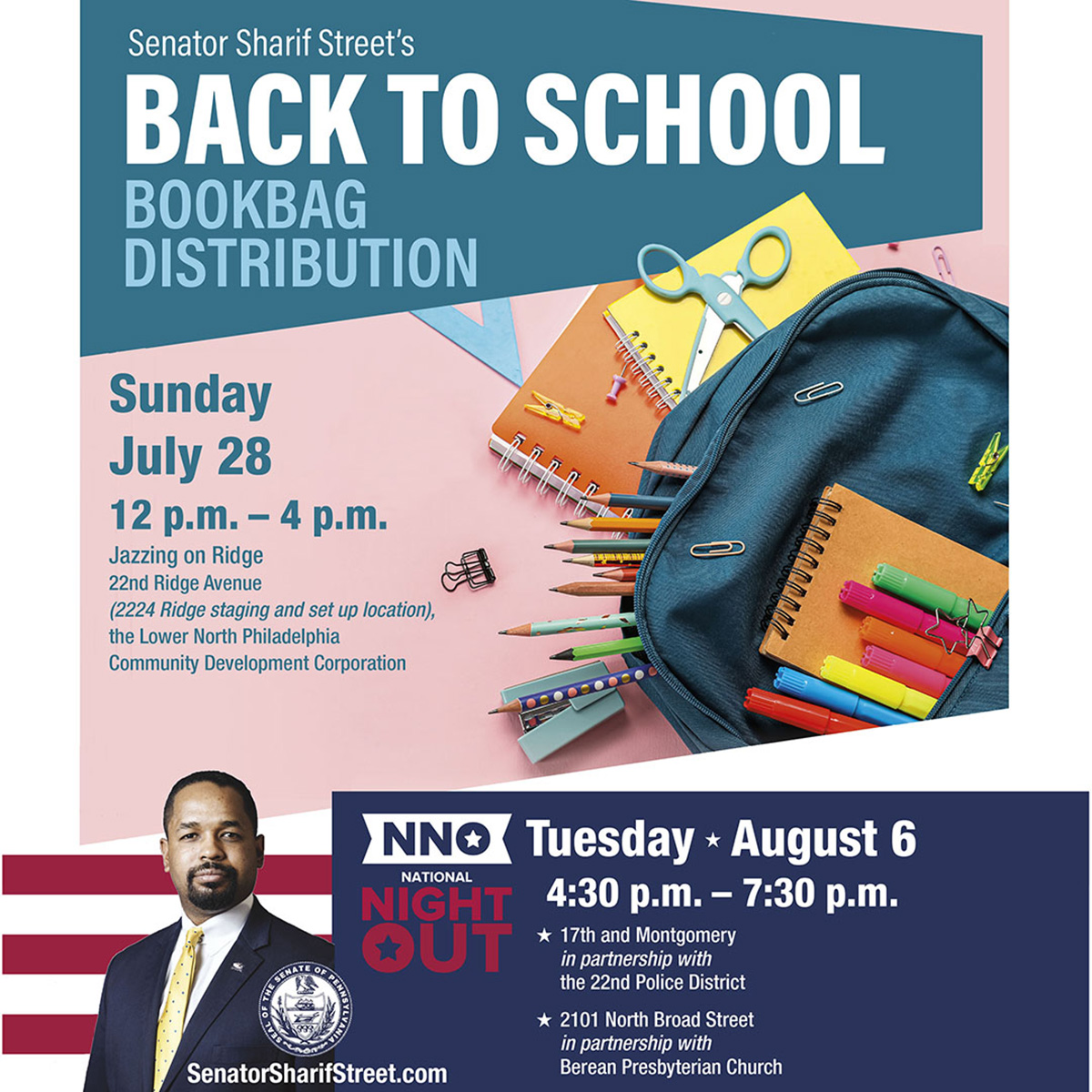 Back to School Bookbag Distribution - July 28, 2024