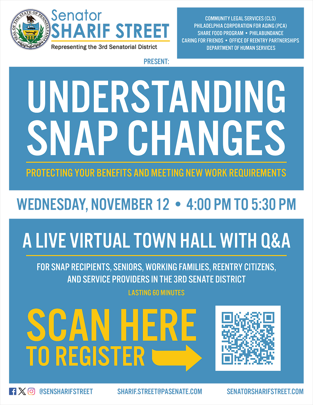 Virtual Town Hall - Understanding SNAP Changes: Protecting Your Benefits and Meeting New Work Requirements
